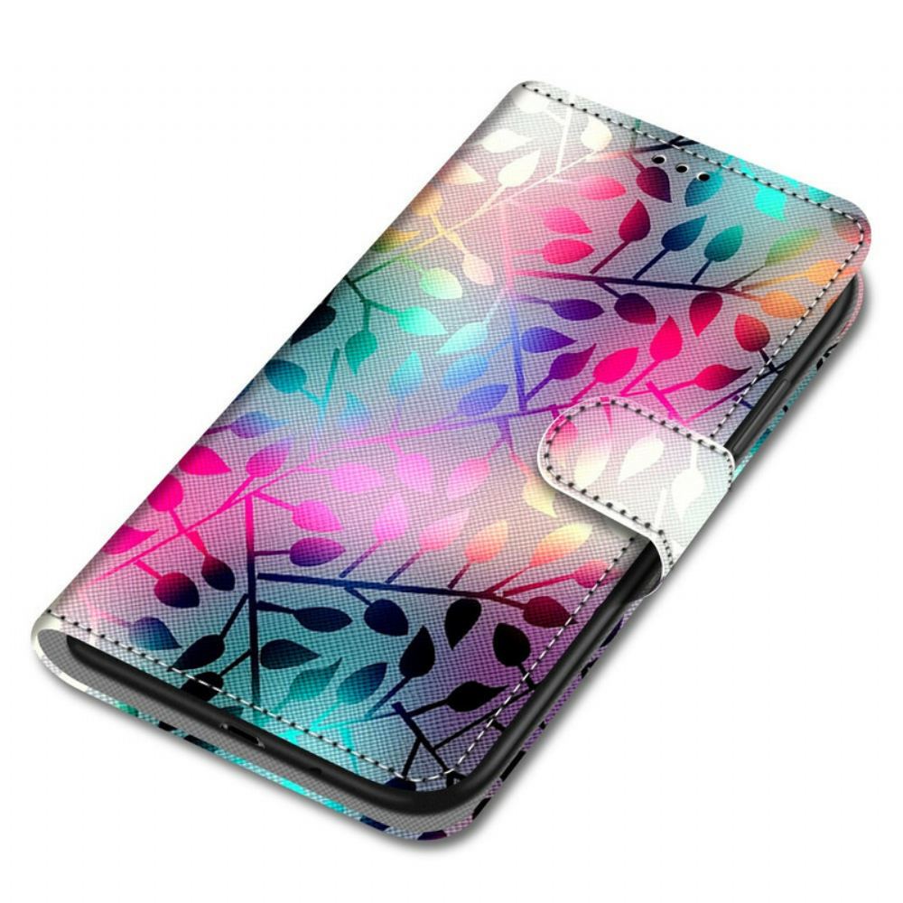 Flipové Pouzdro Na Samsung Galaxy S21 5G Neonové Listy