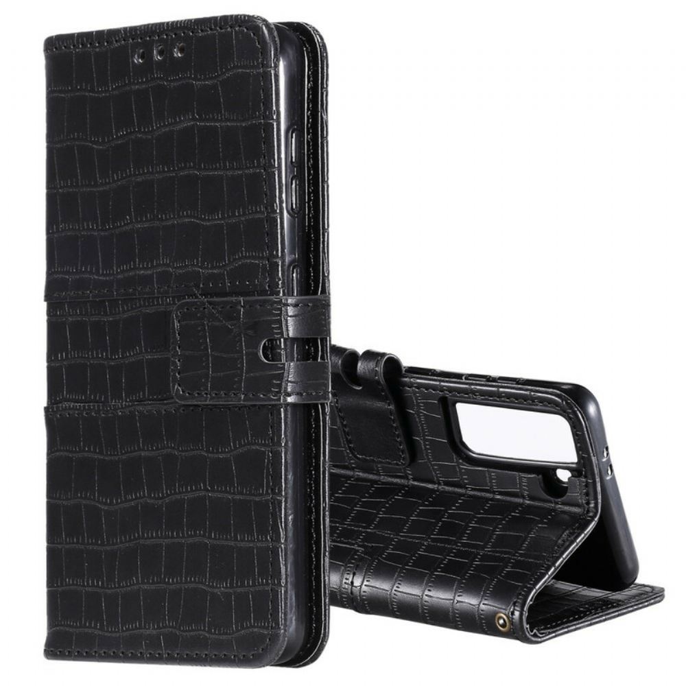 Flipové Pouzdro Na Samsung Galaxy S21 5G Úplně Croc