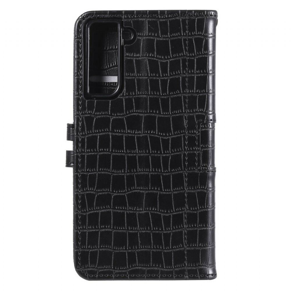 Flipové Pouzdro Na Samsung Galaxy S21 5G Úplně Croc