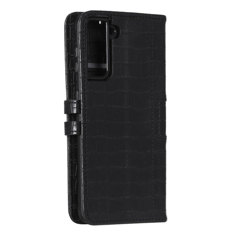 Flipové Pouzdro Na Samsung Galaxy S21 5G Úplně Croc