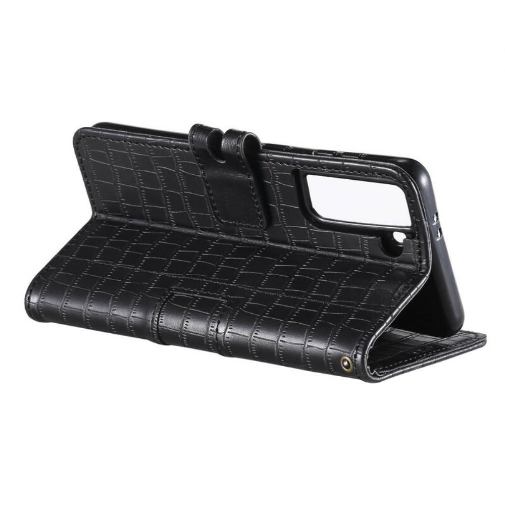 Flipové Pouzdro Na Samsung Galaxy S21 5G Úplně Croc