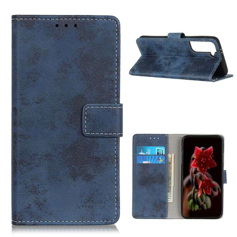 Flipové Pouzdro Na Samsung Galaxy S21 5G Vintage Umělá Kůže