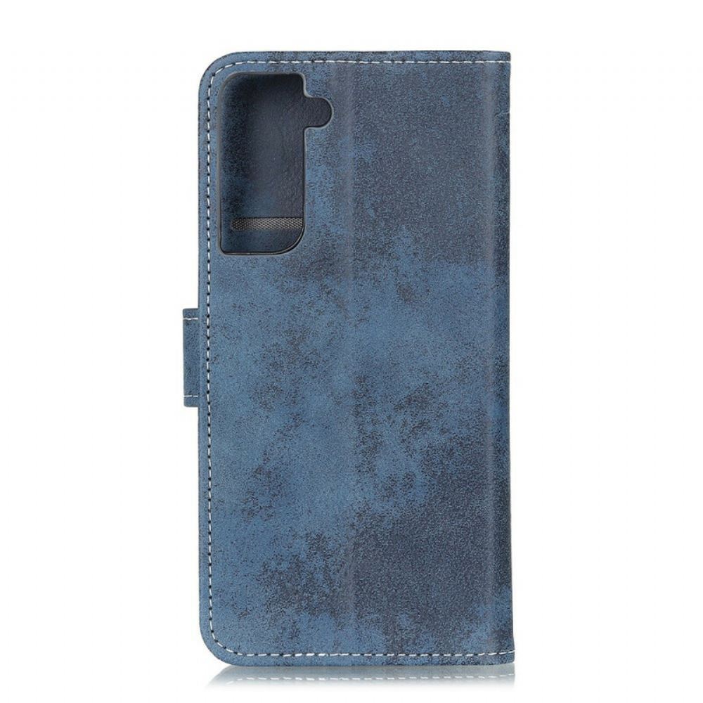Flipové Pouzdro Na Samsung Galaxy S21 5G Vintage Umělá Kůže