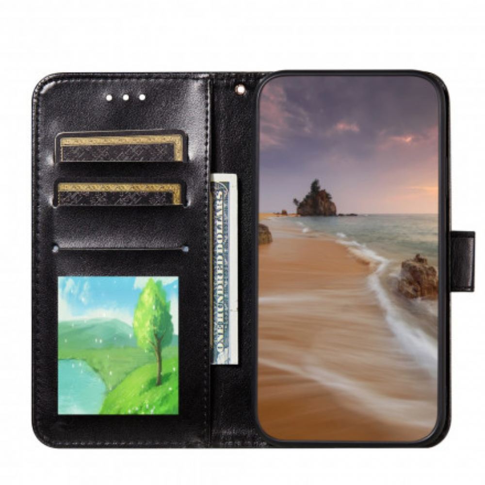 Kožené Pouzdro Na Samsung Galaxy S21 5G Bleskový Design S Koženým Efektem