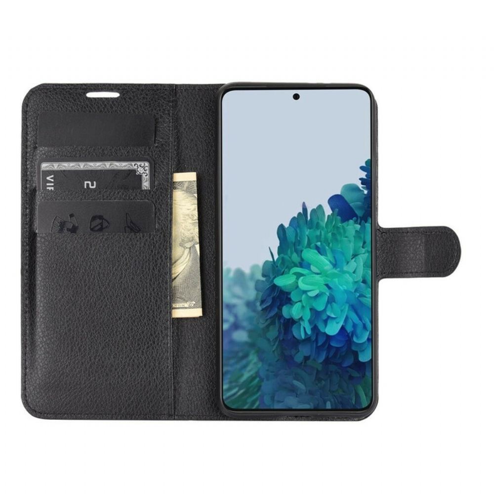 Kožené Pouzdro Na Samsung Galaxy S21 5G Klasická Umělá Kůže Z Liči