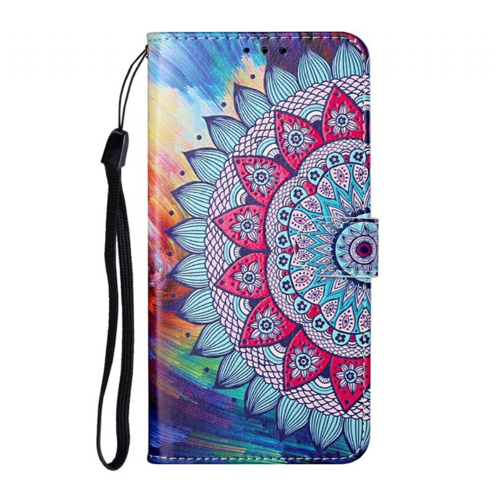 Kožené Pouzdro Na Samsung Galaxy S21 5G Král Mandala