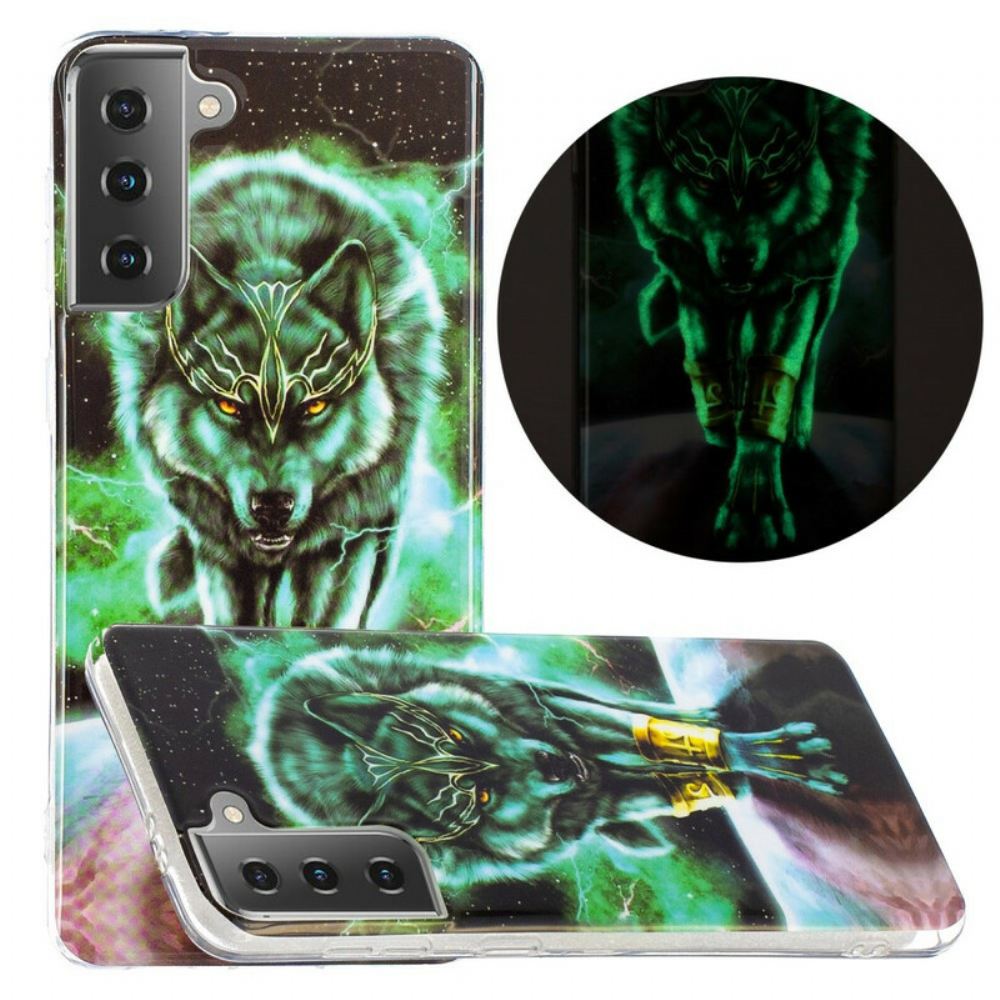 Kryt Na Samsung Galaxy S21 5G Fluorescenční Řada Wolf