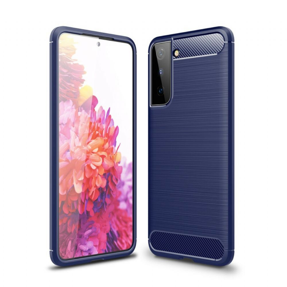 Kryt Na Samsung Galaxy S21 5G Kartáčované Uhlíkové Vlákno