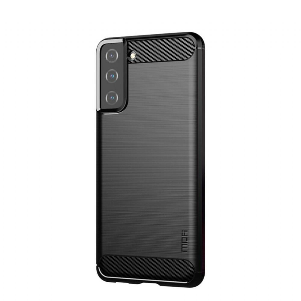 Kryt Na Samsung Galaxy S21 5G Mofi Kartáčované Uhlíkové Vlákno