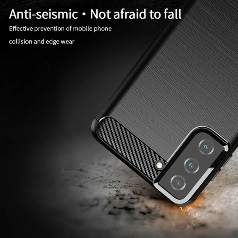Kryt Na Samsung Galaxy S21 5G Mofi Kartáčované Uhlíkové Vlákno