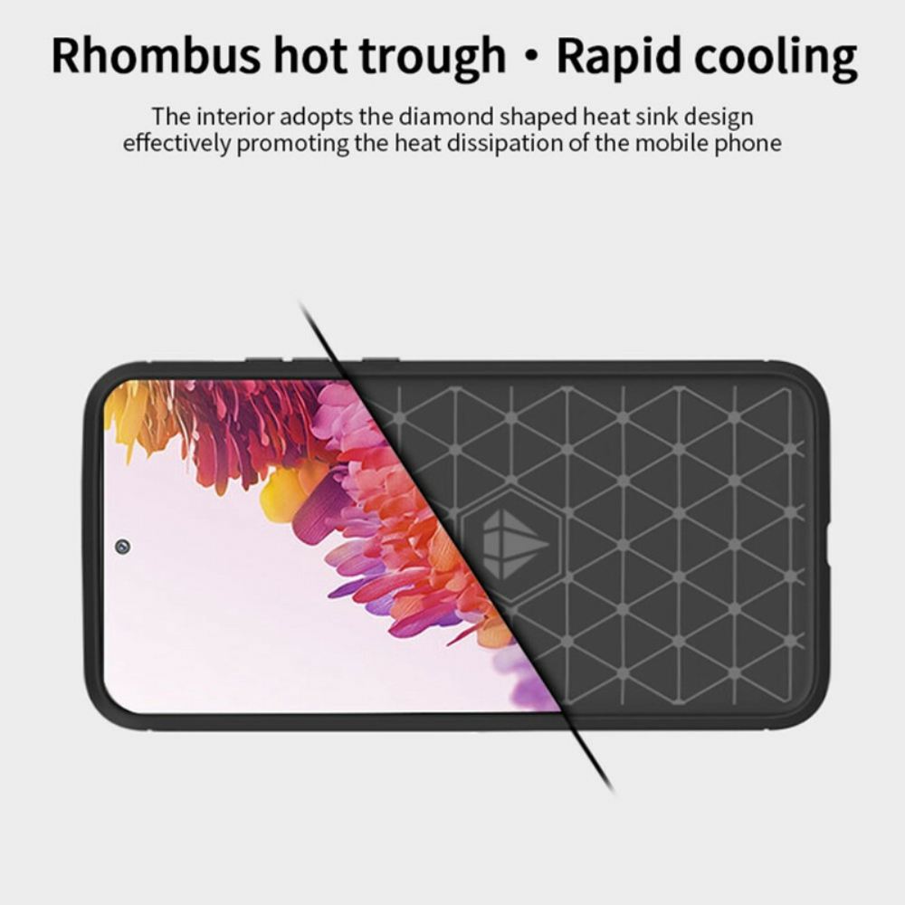 Kryt Na Samsung Galaxy S21 5G Mofi Kartáčované Uhlíkové Vlákno