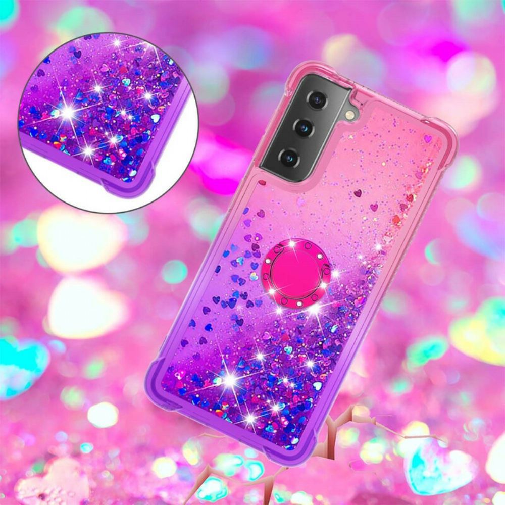 Kryt Na Samsung Galaxy S21 5G Třpytivé Prsteny-podpěra