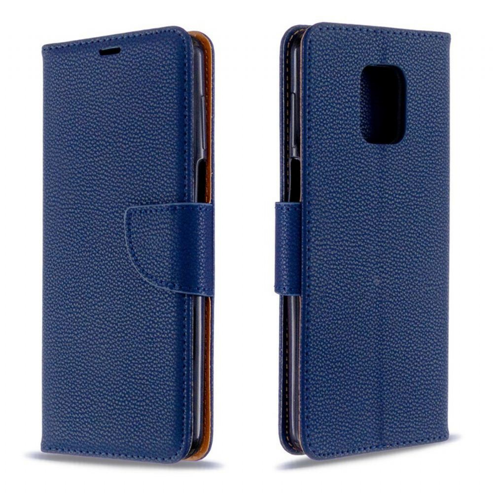 Flipové Pouzdro Na Xiaomi Redmi Note 9S / Note 9 Pro Kožený Efekt Litchi