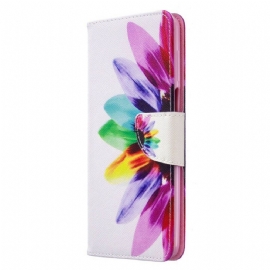 Flipové Pouzdro Na Xiaomi Redmi Note 9S / Note 9 Pro Květina Akvarel