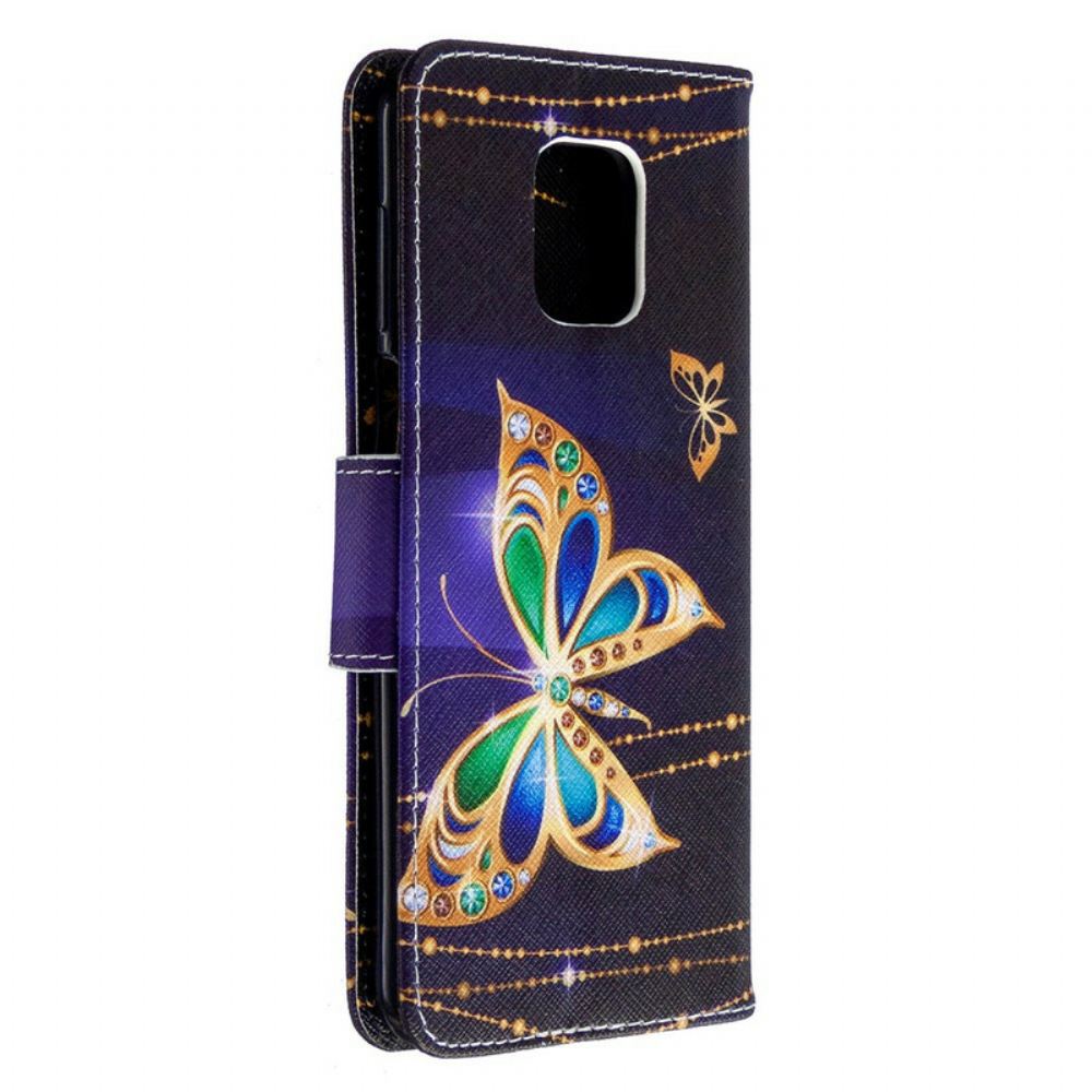 Kožené Pouzdro Na Xiaomi Redmi Note 9S / Note 9 Pro Neuvěřitelní Motýli