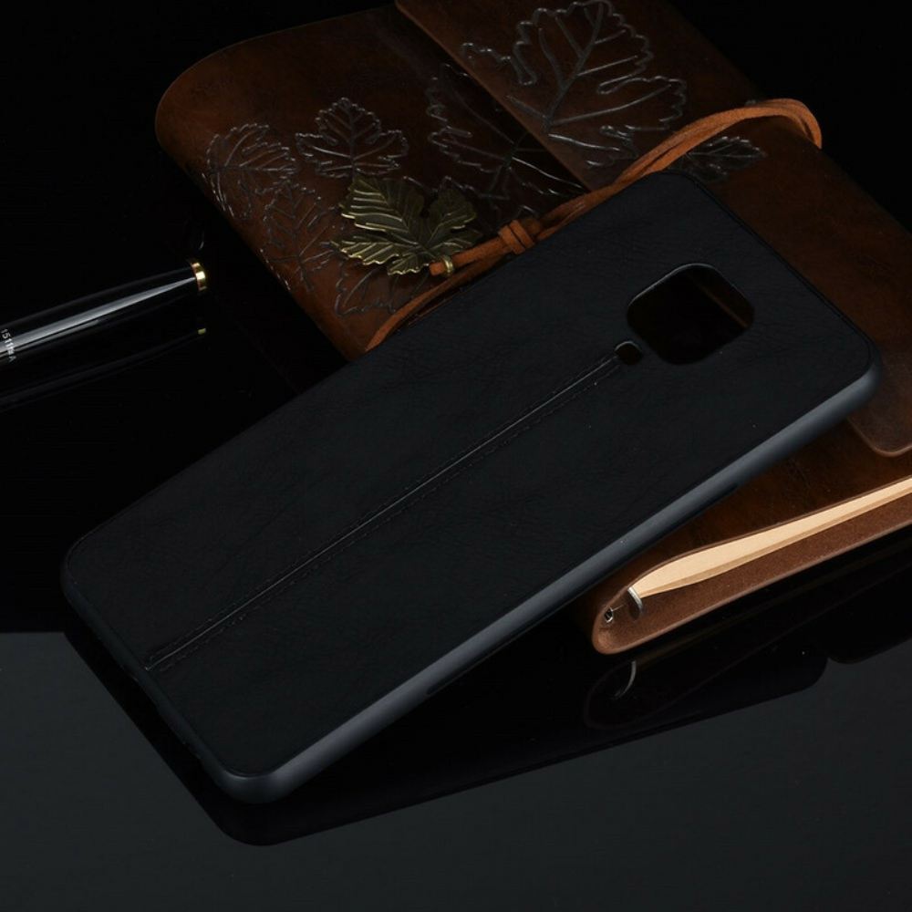 Kryt Na Xiaomi Redmi Note 9S / Note 9 Pro Efekt Švu Z Kůže