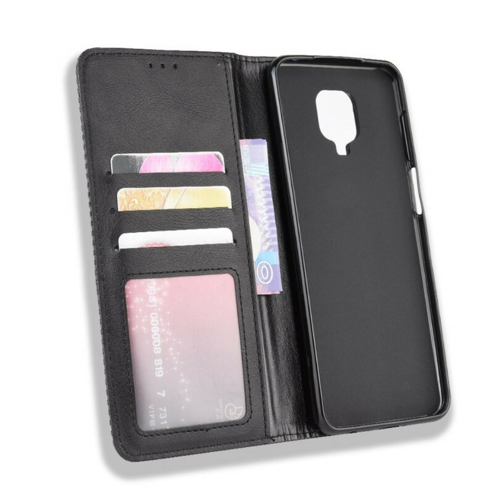 Kryty Na Mobil Na Xiaomi Redmi Note 9S / Note 9 Pro Flipové Pouzdro Stylizovaný Vintage Kožený Efekt