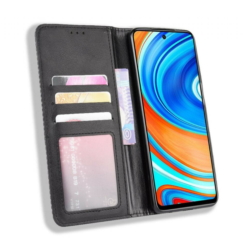 Kryty Na Mobil Na Xiaomi Redmi Note 9S / Note 9 Pro Flipové Pouzdro Stylizovaný Vintage Kožený Efekt