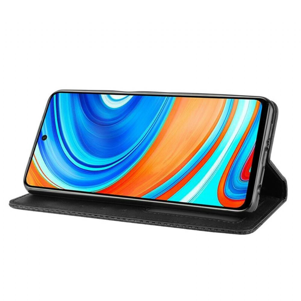 Kryty Na Mobil Na Xiaomi Redmi Note 9S / Note 9 Pro Flipové Pouzdro Stylizovaný Vintage Kožený Efekt