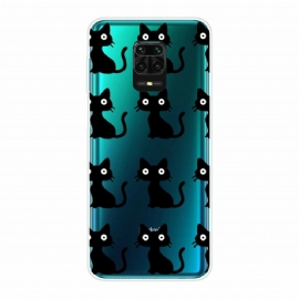 Kryty Na Mobil Na Xiaomi Redmi Note 9S / Note 9 Pro Několik Černých Koček