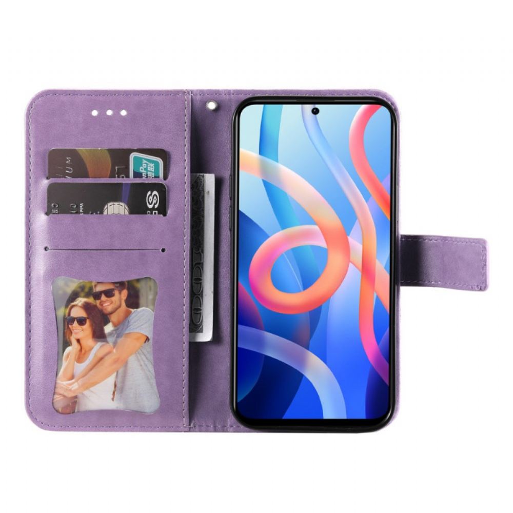 Flipové Pouzdro Na Poco M4 Pro 5G Květinová Mandala