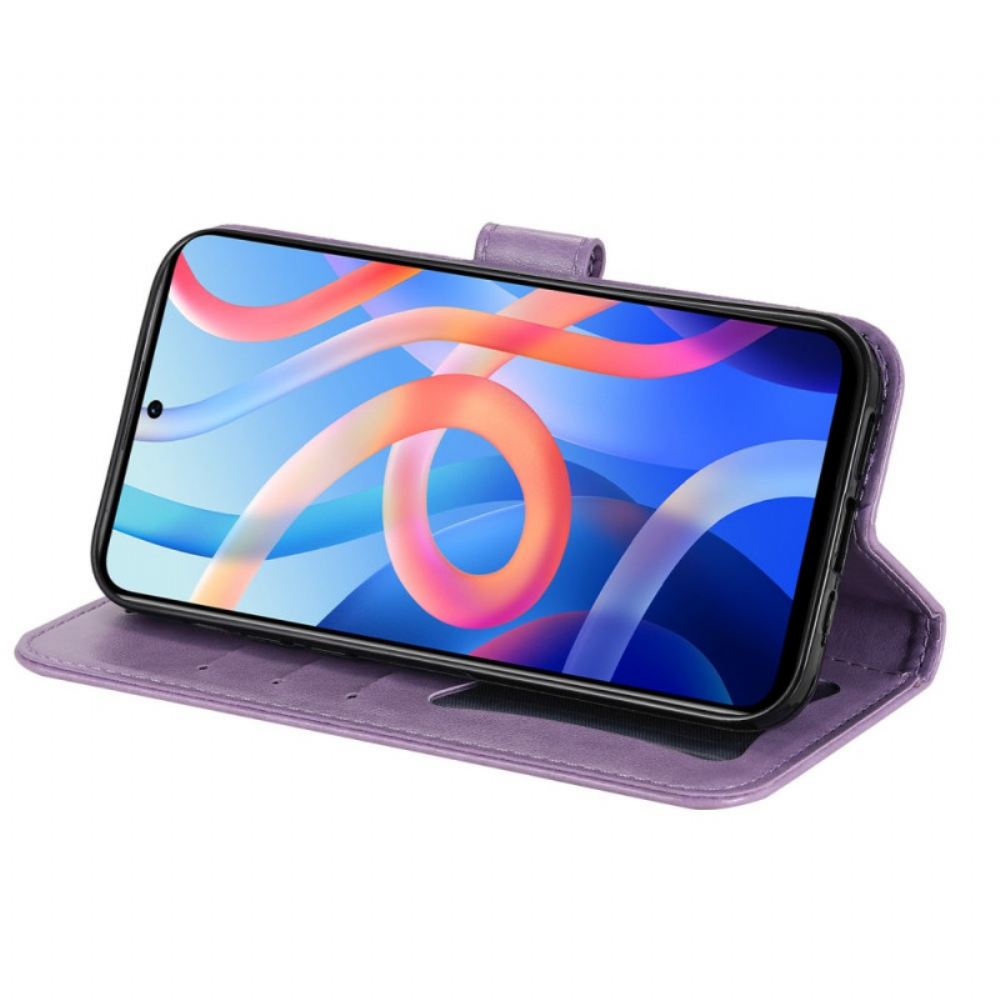 Flipové Pouzdro Na Poco M4 Pro 5G Květinová Mandala
