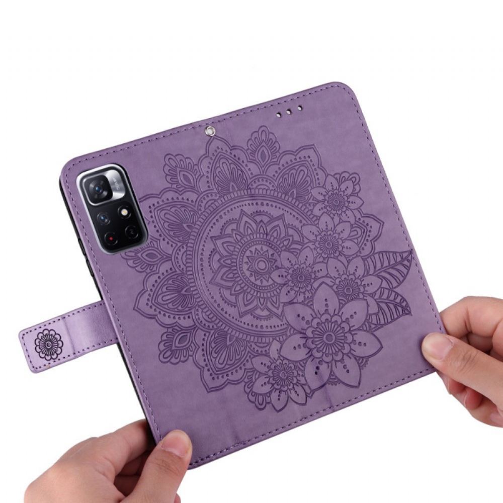 Flipové Pouzdro Na Poco M4 Pro 5G Květinová Mandala