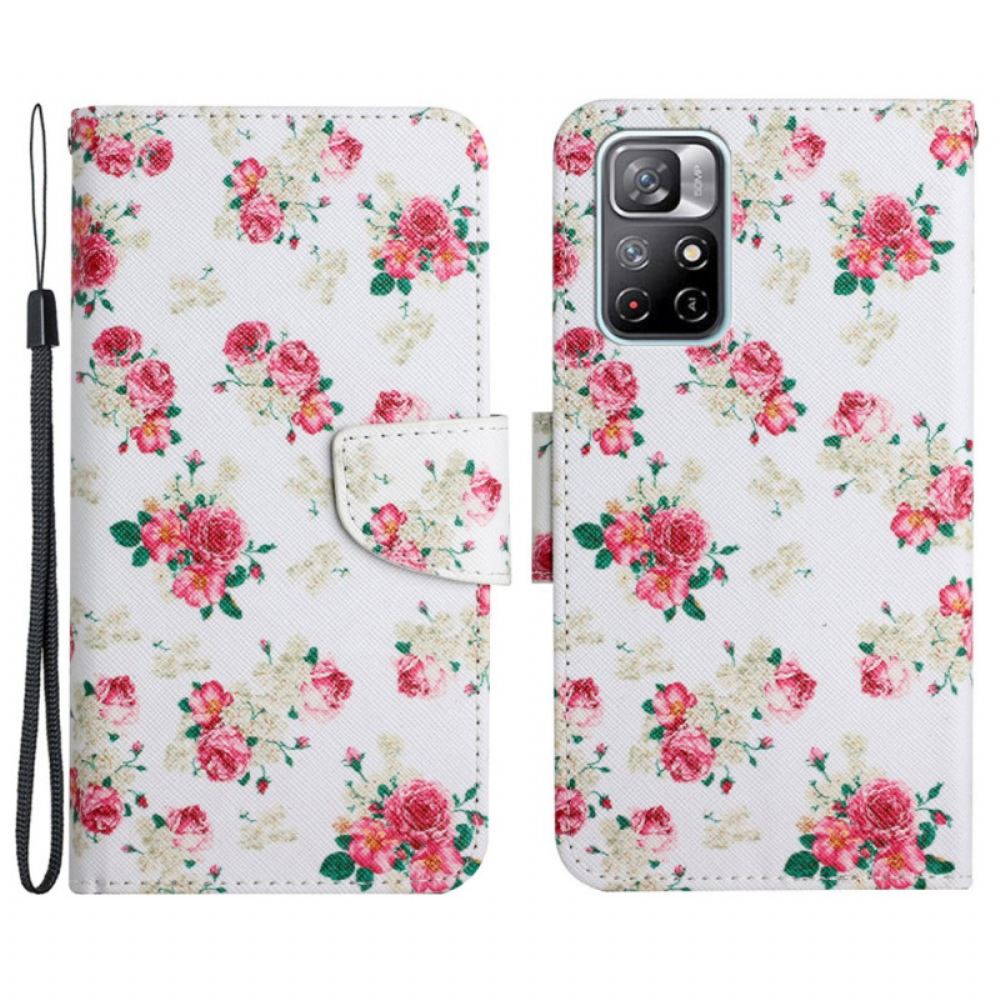 Flipové Pouzdro Na Poco M4 Pro 5G Liberty Royal Flowers