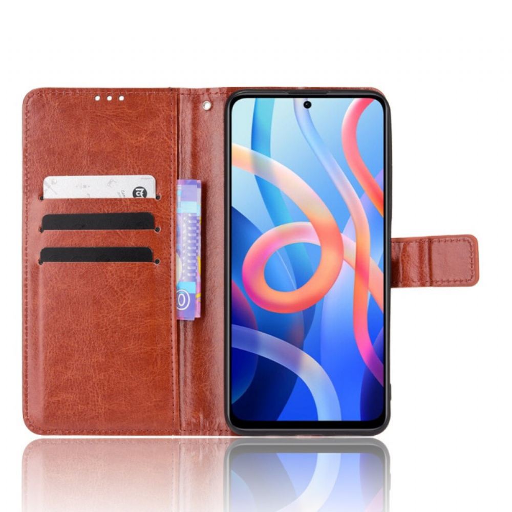 Flipové Pouzdro Na Poco M4 Pro 5G Okázalá Umělá Kůže