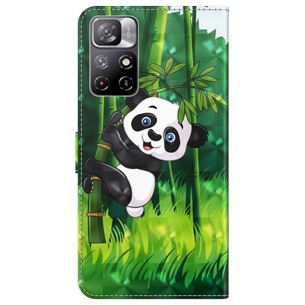 Flipové Pouzdro Na Poco M4 Pro 5G Panda A Bambus