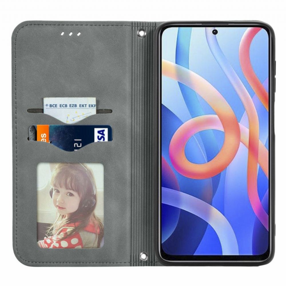 Kryty Na Mobil Na Poco M4 Pro 5G Flipové Pouzdro Klasický Dotyk S Pokožkou
