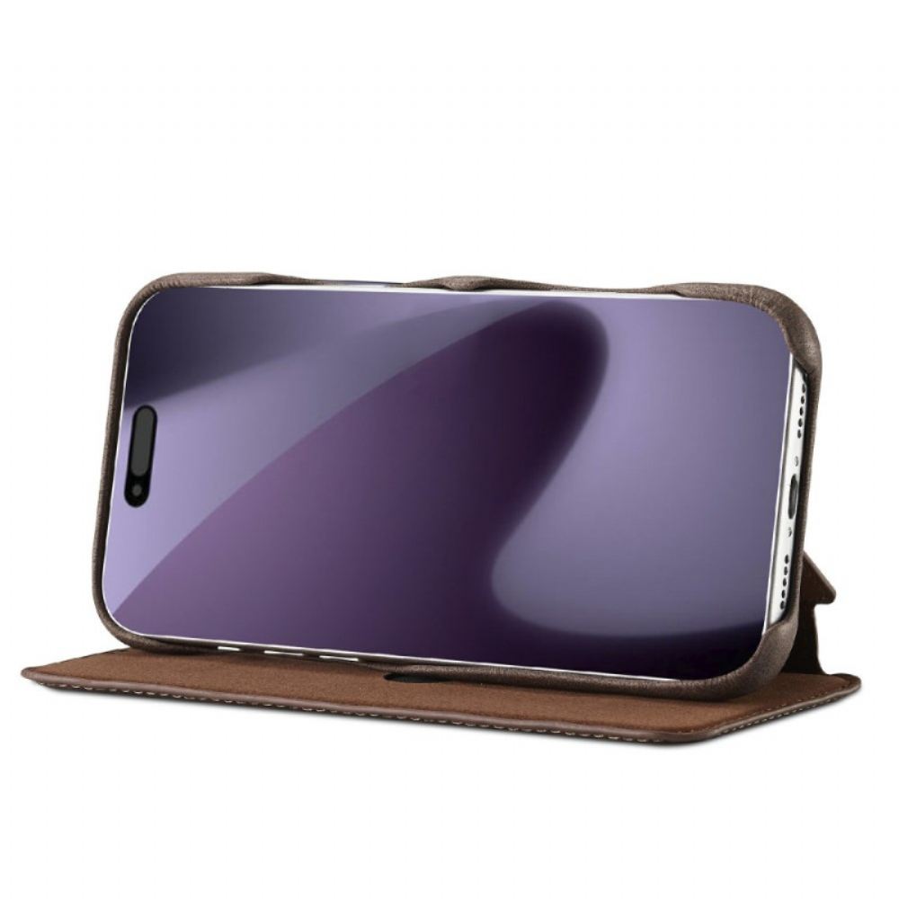 Kožené Pouzdro Folio iPhone 17 Pro Lc.imeeke