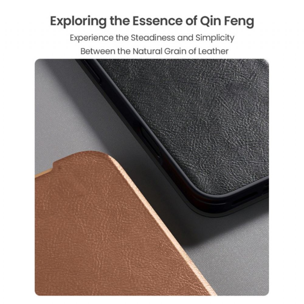 Kožené Pouzdro Folio iPhone 17 Pro Qin Pro Series Nillkin