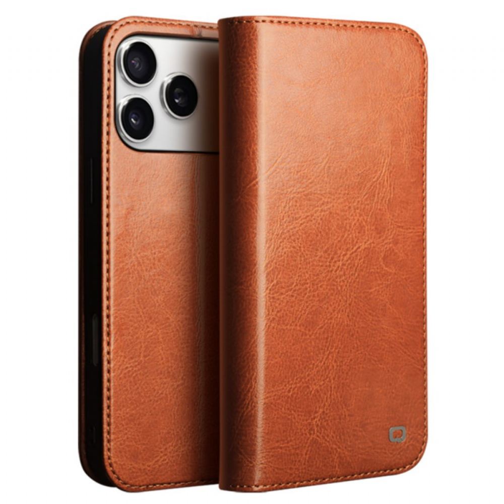 Kožené Pouzdro Folio Na iPhone 17 Pro Vintage Qialino