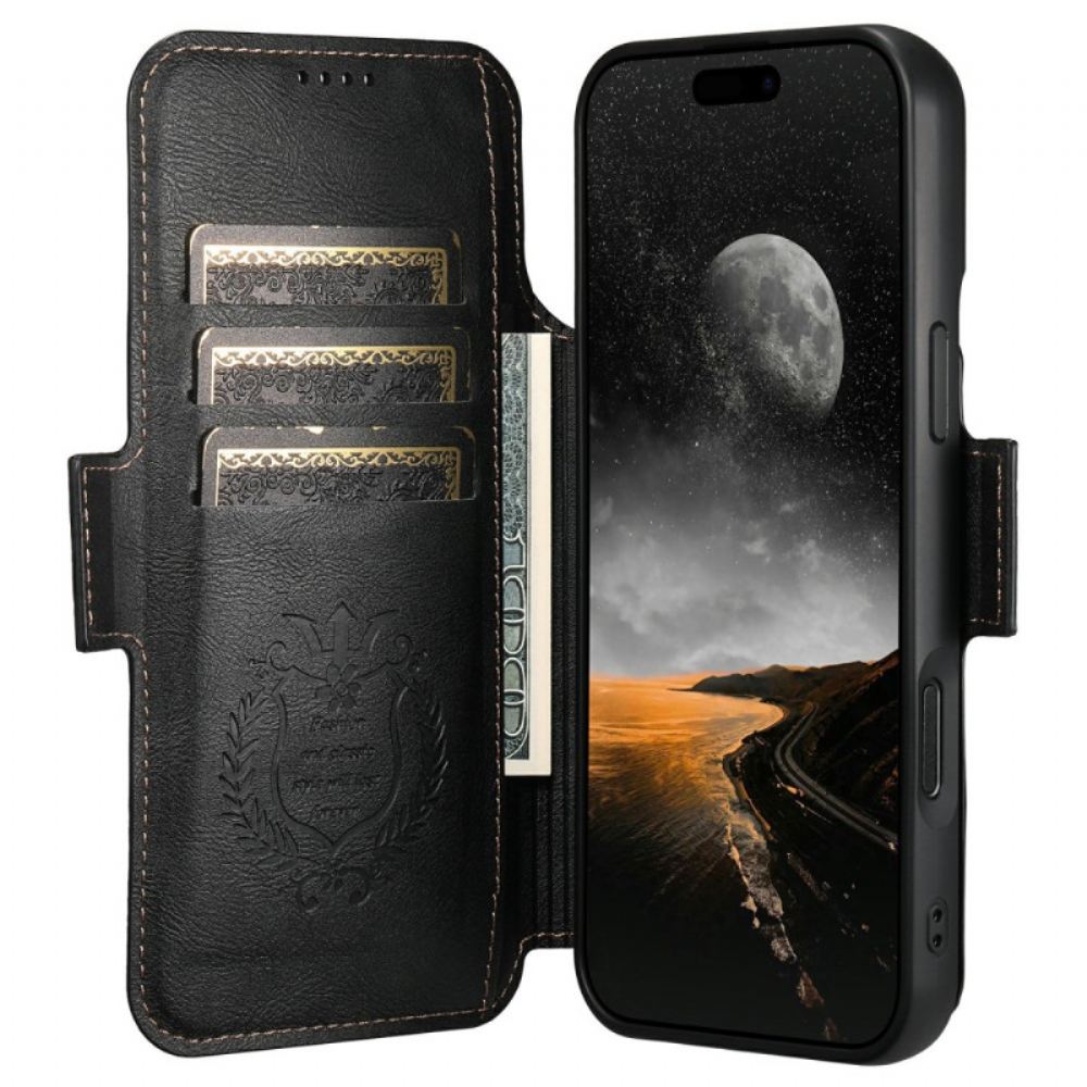 Kožený Kryt iPhone 17 Pro Dvoubarevné Odnímatelné Pouzdro Magsafe