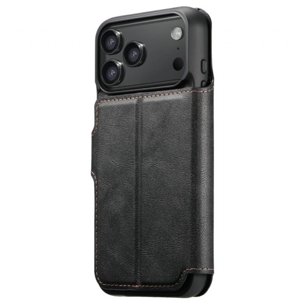 Kožený Kryt iPhone 17 Pro Magnetický S Retro Odnímatelným Pouzdrem