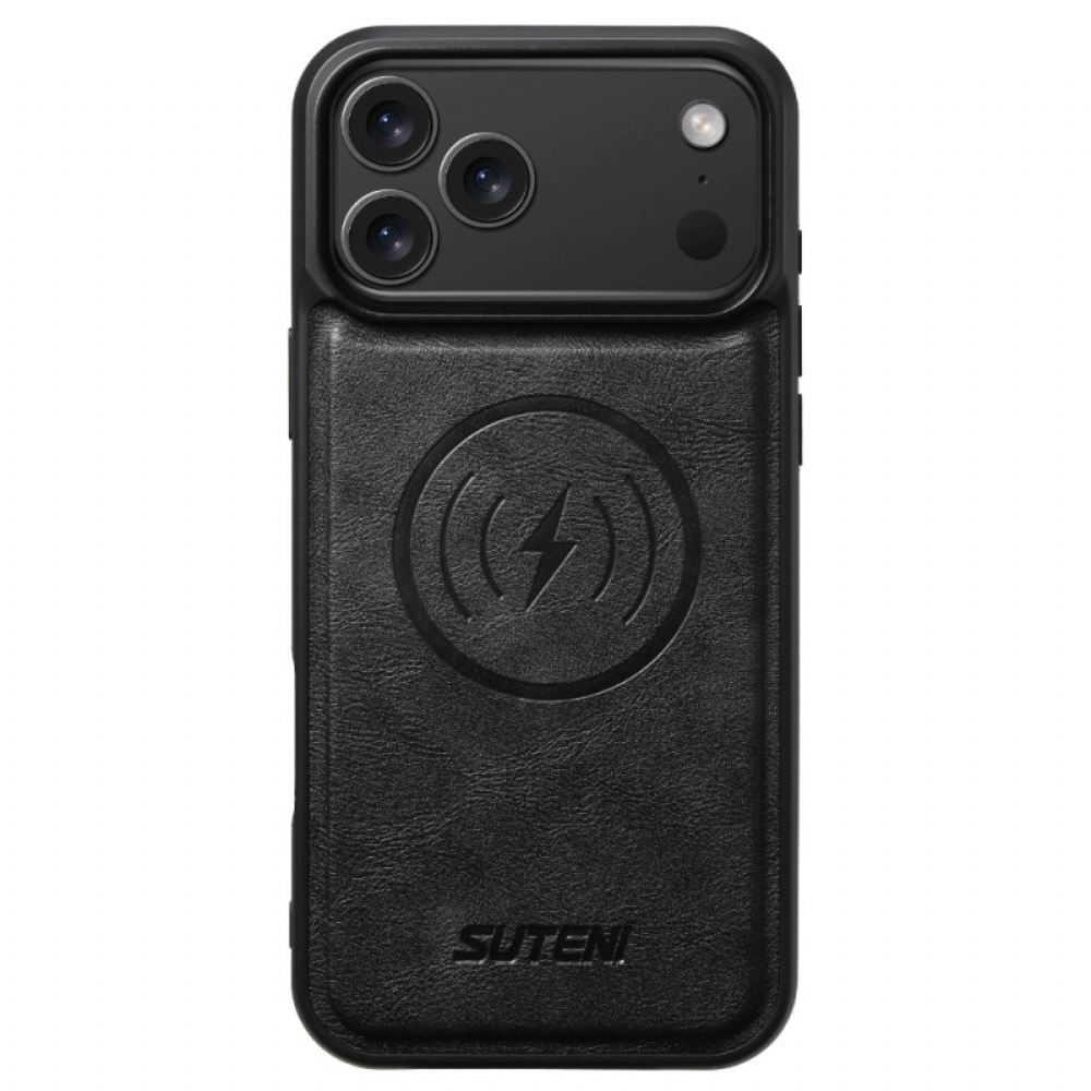 Kožený Kryt iPhone 17 Pro Magnetický S Retro Odnímatelným Pouzdrem