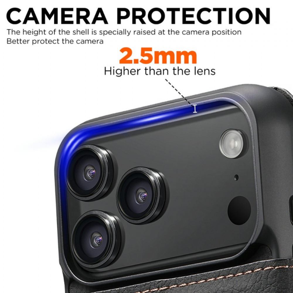 Kožený Kryt iPhone 17 Pro Odnímatelné Pouzdro Kompatibilní S Magsafe