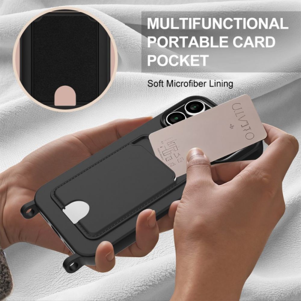 Kryt iPhone 17 Pro Držák Na Karty S Šňůrkou