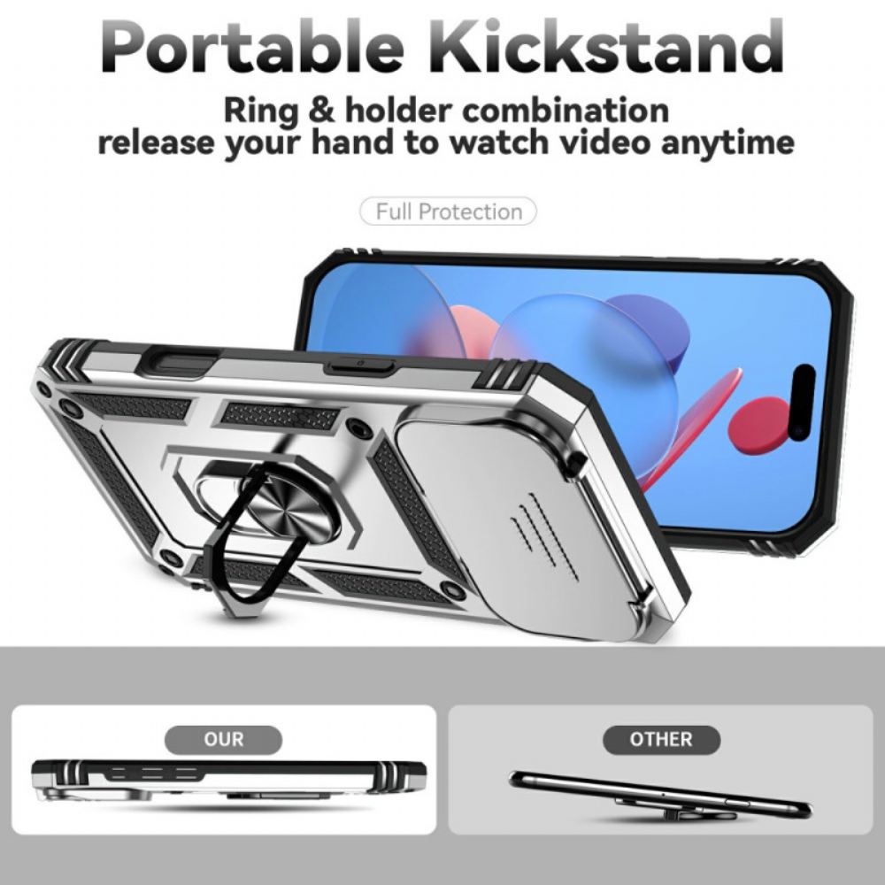 Kryt iPhone 17 Pro Kryty Na Mobil Odolné S Ochranou Objektivu A Stojánkem