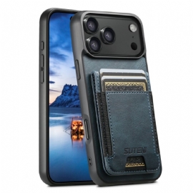 Kryt iPhone 17 Pro Kryty Na Mobil Pouzdro Na Karty Ve Stylu Voskované Kůže