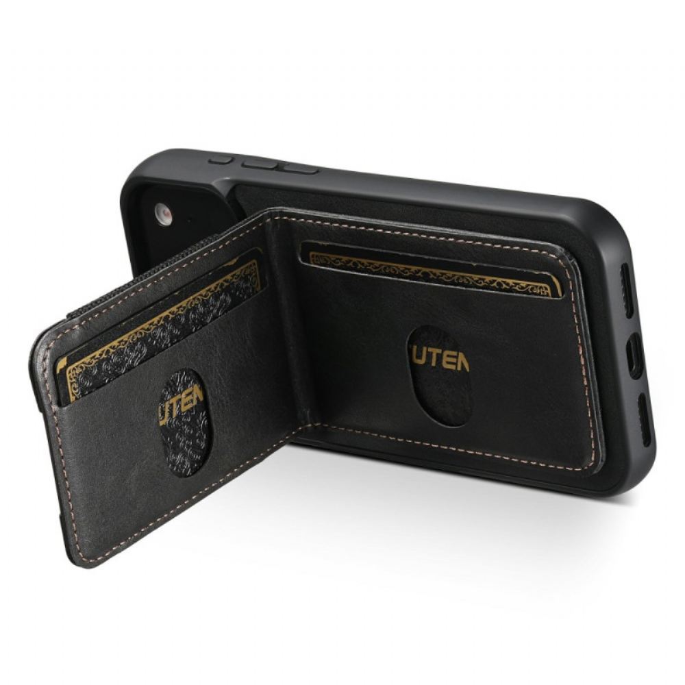 Kryt iPhone 17 Pro Kryty Na Mobil Pouzdro Na Karty Ve Stylu Voskované Kůže