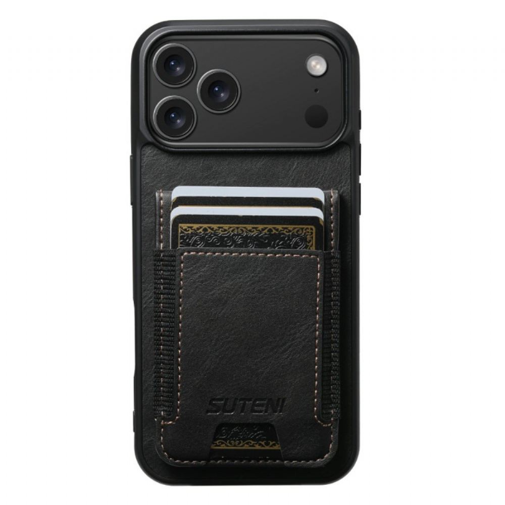 Kryt iPhone 17 Pro Kryty Na Mobil Pouzdro Na Karty Ve Stylu Voskované Kůže