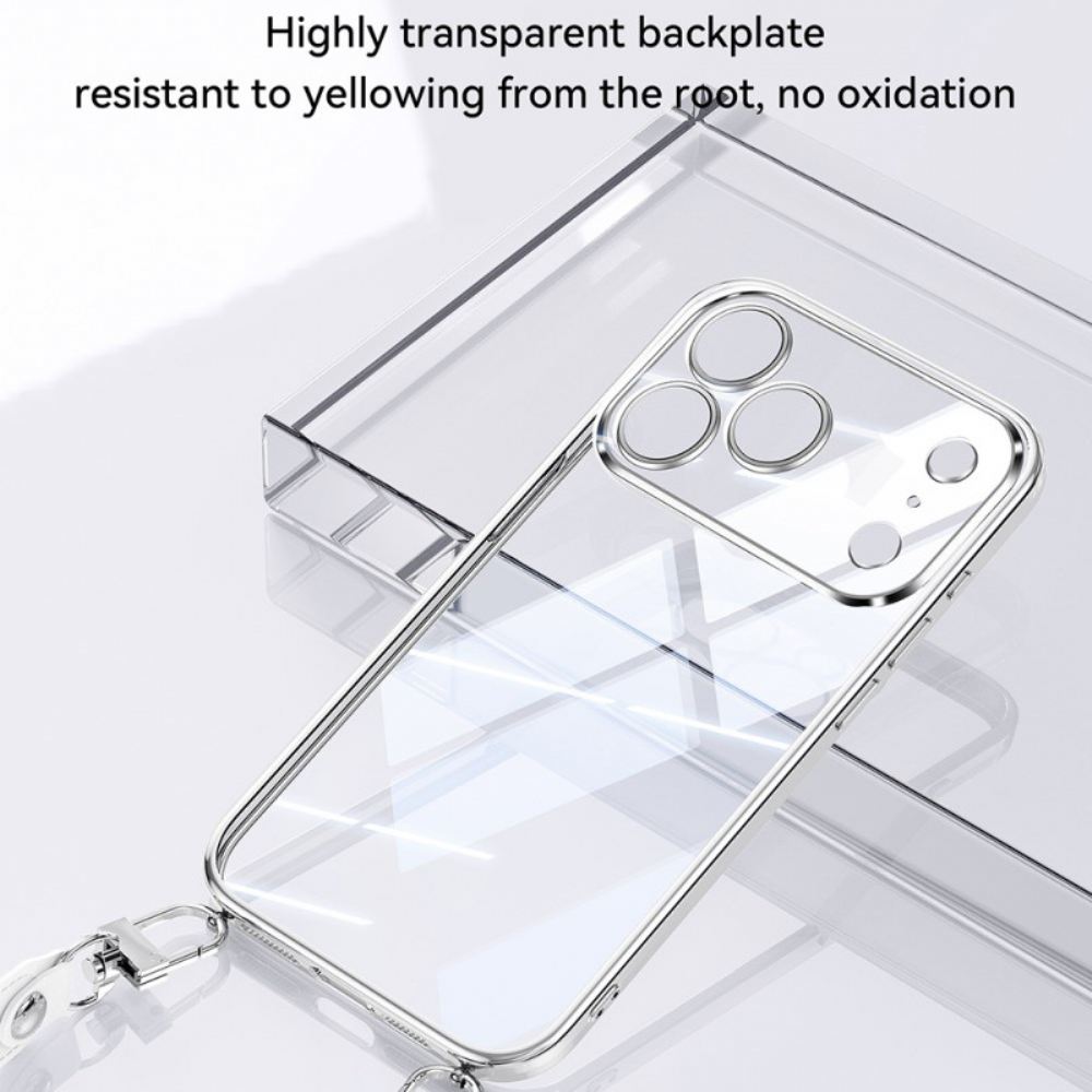 Kryt iPhone 17 Pro Kryty Na Mobil Průhledné S Poutkem Na Zápěstí