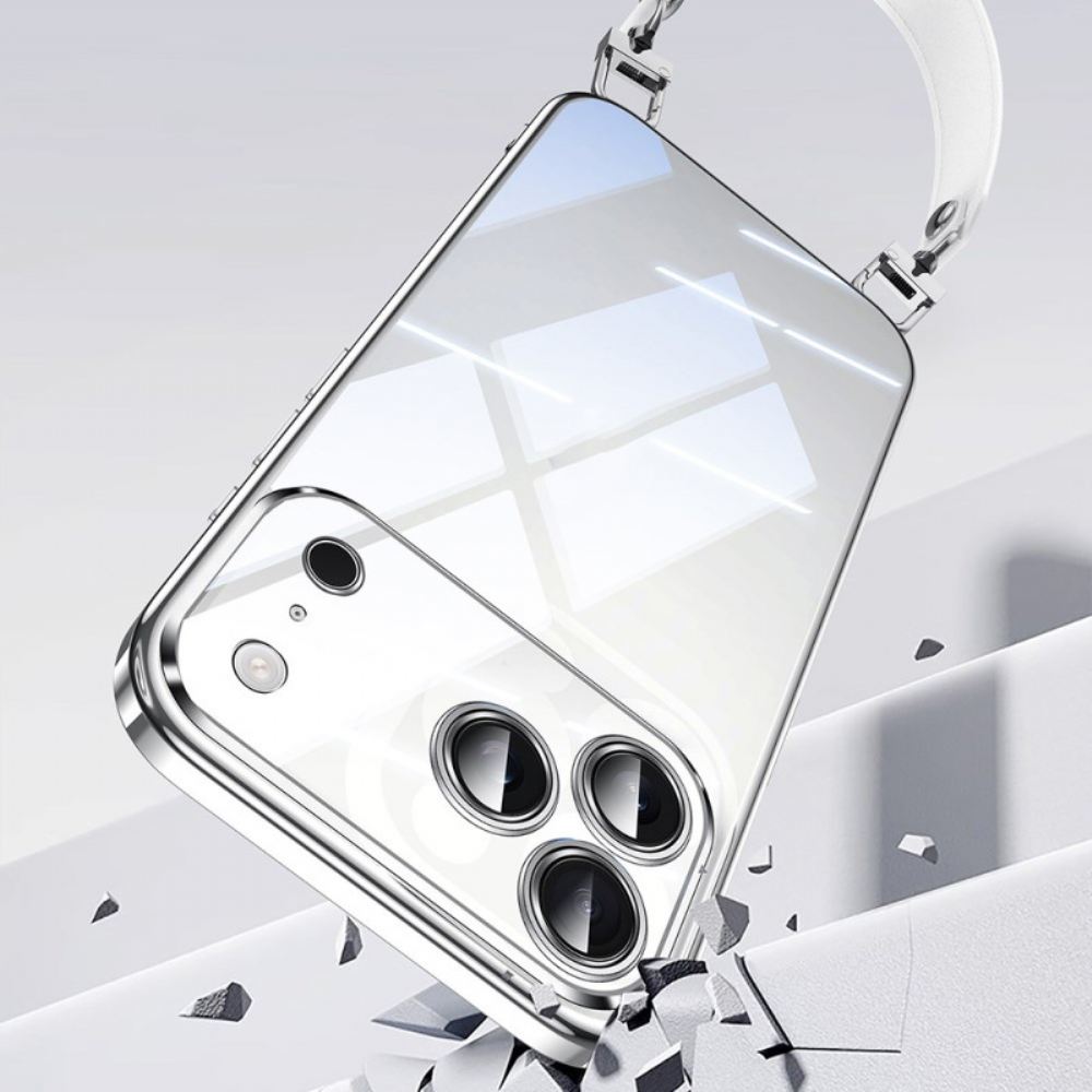 Kryt iPhone 17 Pro Kryty Na Mobil Průhledné S Poutkem Na Zápěstí