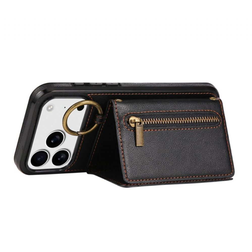 Kryt iPhone 17 Pro Peněženka S Ramenním Popruhem