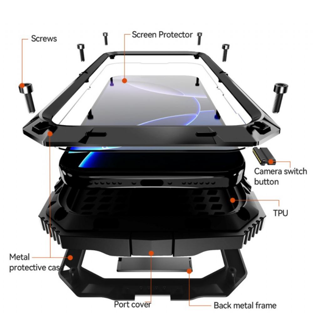 Kryt iPhone 17 Pro R-just Plná Ochrana