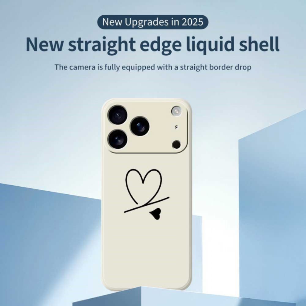 Kryt iPhone 17 Pro Tekuté Silikonové Srdce