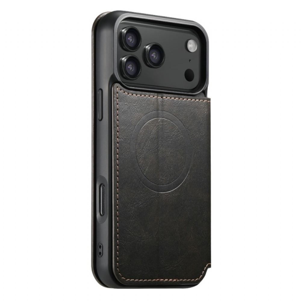 Peněženková Pouzdra iPhone 17 Pro Kompatibilní S Magsafe Kožený Efekt