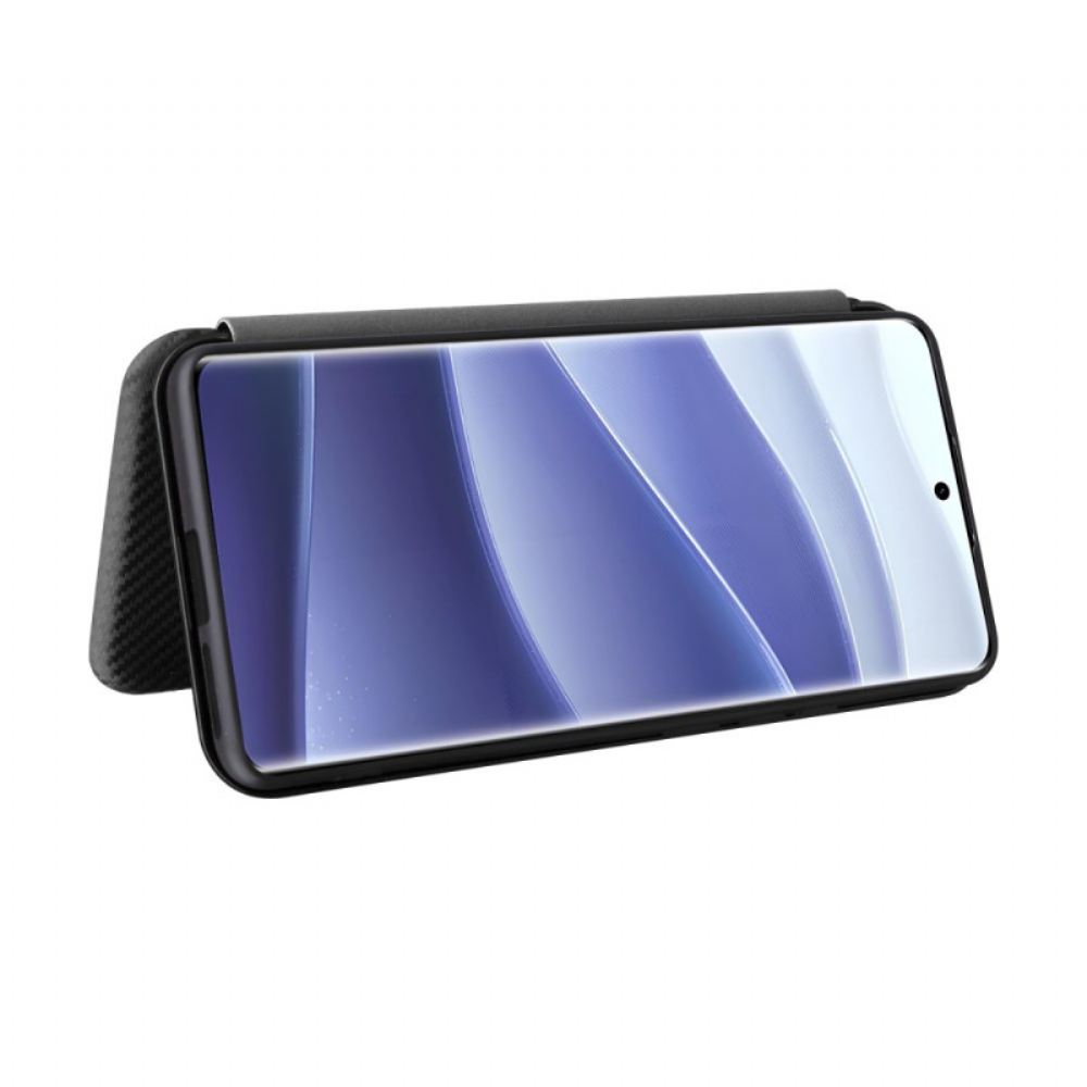 Kožené Pouzdro Folio Xiaomi Redmi Note 14 Pro 4g Uhlíková Vlákna